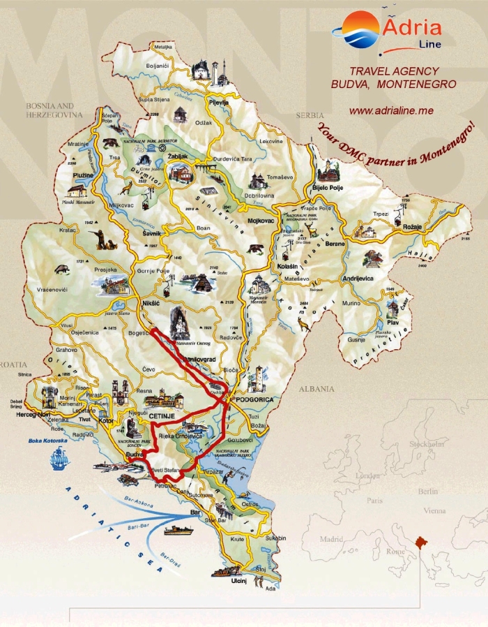 Mapa-izleta-Manastir-Ostrog